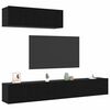 vidaXL TV-Schrankset 3 pcs Schwarz Eichen-Optik Holzwerkstoff