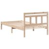 vidaXL Bettrahmen Braun 90 x 190 cm Massives Kiefernholz