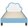 vidaXL Kinderbettgestell mit Kopfteil mit Kopfteil Blau 90 x 200 cm PU