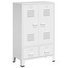 vidaXL Kleiderschrank Industrie-Stil Wei&szlig; 67x35x107 cm Stahl