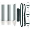 vidaXL Zaun mit Pfosten Gr&uuml;n 1,2 x 25 m Stahl und PVC