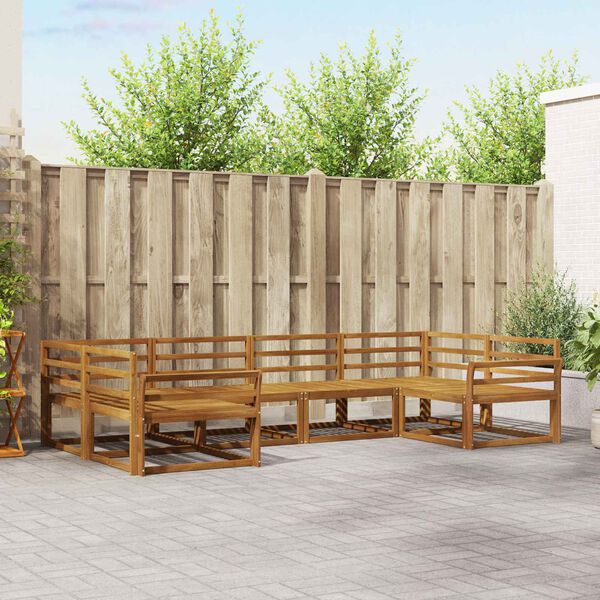 vidaXL Outdoor-Sofagarnitur 6 pcs Natur Massivholz Akazie