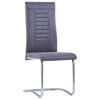 vidaXL Freischwinger 2 Stk. Grau Wildleder-Optik