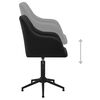 vidaXL Esszimmerst&uuml;hle 4 Stk. Drehbar Schwarz Stoff