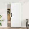 vidaXL Schiebet&uuml;r Wei&szlig; 83 x 202 cm Massives Kiefernholz