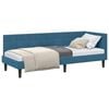 vidaXL Eckbettgestell mit Kopfteil Blau 80 cm x 200 cm Samt