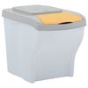 vidaXL Stapelbare M&uuml;lleimer 4 Stk. 80 L Wei&szlig;