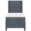 vidaXL Boxspringbett mit Matratze Dunkelgrau 80 x 200 cm Samt