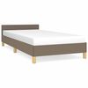 vidaXL Bettgestell mit Kopfteil ohne Matratze Taupe 80x200 cm Stoff