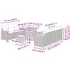 vidaXL Gartensofa-set 10 pcs Grau Poly-Rattan
