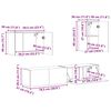 vidaXL TV-Wandregal-Set 4 pcs Hochglanz Wei&szlig; Holzwerkstoff