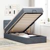 vidaXL Ottoman-Bett mit Matratze Dunkelgrau 80x200 cm Samt