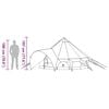 vidaXL Teepee Zelt mit Dach Blau und Grau 600 x 600 x 347 cm