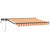 vidaXL Manueller Markisenrahmen mit LEDs Gelb und Orange 3,5 x 2,5 m