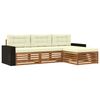 vidaXL Outdoor-Sofagarnitur mit Kissen 4 pcs Natur und Creme Polyester