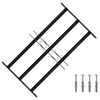vidaXL Fenstergitter Schwarz 75,5 x 45 cm Pulverbeschichteter Stahl
