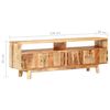 vidaXL TV-Schrank 130x30x45 cm Raues Mangoholz