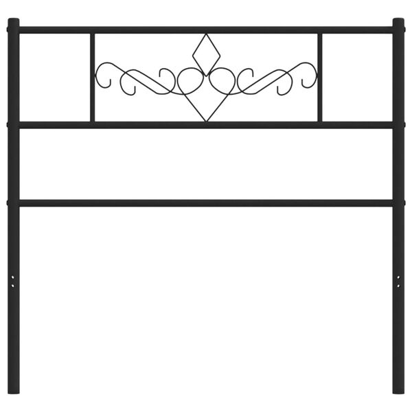 vidaXL Kopfteil Metall Schwarz 90 cm