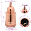 vidaXL Lampenfassungen 2 Stk. Rosegold E27