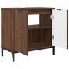 vidaXL Badezimmerm&ouml;bel Set 2 pcs Braun Eichen-Optik Holzwerkstoff