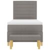 vidaXL Boxspringbett mit Matratze Taupe 100 x 200 cm Stoff