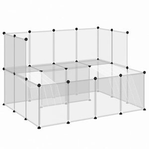 vidaXL Kleintierk&auml;fig Transparent 143x107x93 cm PP und Stahl