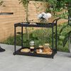vidaXL Barwagen Schwarz 100x45x83 cm Poly Rattan