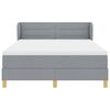 vidaXL Boxspringbett mit Matratze Hellgrau 160 x 200 cm Stoff