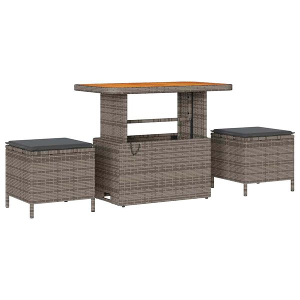 vidaXL Gartensofa-set 8 pcs Grau Poly-Rattan