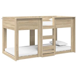 vidaXL Etagenbett f&uuml;r Kinder Sonoma-Eiche 80 x 200 cm Holzwerkstoff