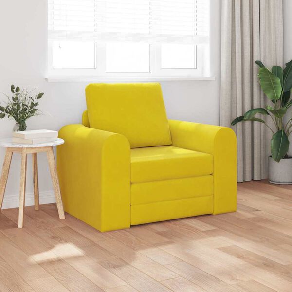 vidaXL Schlafsofa Gelb 98 x 71 x 83 cm Samt