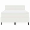 vidaXL Boxspringbett Creme und Wei&szlig; 203 x 144 x 88 cm Cordstoff