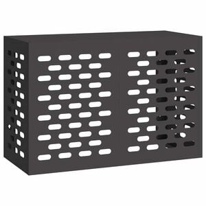 vidaXL Klimaanlagenabdeckung Schwarz 90 x 40 x 60 cm Stahl