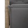 vidaXL 3-tlg. Bistro-Set mit Kissen Beigemischung Poly Rattan