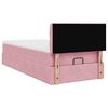 vidaXL Ottoman-Bett mit Matratze Rosa 90x200 cm Samt