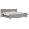 vidaXL Bettgestell mit Matratze Hellgrau 180 x 200 cm Samt