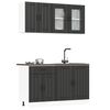 vidaXL 4-tlg. K&uuml;chenschrank-Set Lucca Schwarz Holzwerkstoff