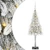 vidaXL Weihnachtsbaum mit 150 LEDs Wei&szlig; 120 cm PE und Stahl