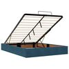 vidaXL Ottoman-Bett mit Matratzen & LEDs Dunkelblau 140x190 cm Samt