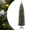vidaXL K&uuml;nstlicher Weihnachtsbaum Schlank 150 LEDs 150 cm