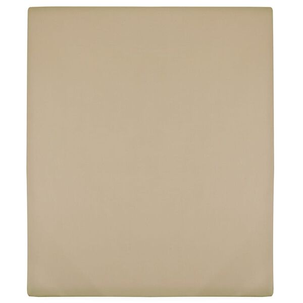 vidaXL Spannbettlaken 2 Stk. Jersey Taupe 160x200 cm Baumwolle