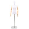 vidaXL Verstellbare Puppe 162-233 cm mit Kopf und Fu&szlig; Weiblich PP Wei&szlig;