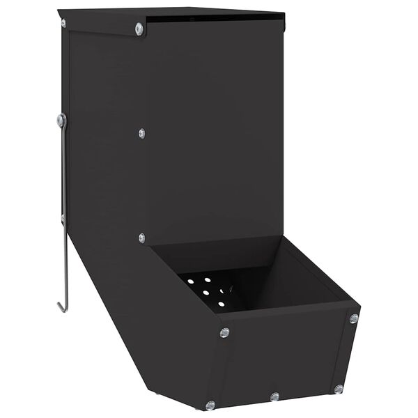 vidaXL Kaninchenf&uuml;tterer Schwarz 12,5 x 26 x 28,5 cm