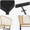 vidaXL Garten Essgruppe 7 pcs Braun Poly-Rattan