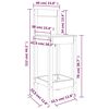 vidaXL 3-tlg. Bar-Set Grau Massivholz Kiefer