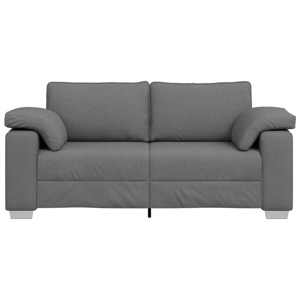 vidaXL Sofa 140cm Dunkelgrau Stoff