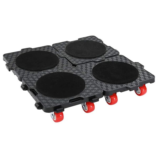 vidaXL M&ouml;belrollen 4 Stk. mit Heber Schwarz 13,5x13,5x4,2 cm 300 kg