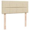 vidaXL Boxspringbett mit Matratze Creme 120x200 cm Stoff