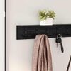 vidaXL Wandmontierter nachttisch Wandmontiert Schwarz Eichen-Optik
