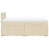 vidaXL Boxspringbett mit Matratze Creme 120x200 cm Stoff